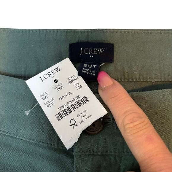 NWT J.Crew Lizzie High-Rise Wide-Leg Pants 28T Pale Green Linen Blend - Picture 6 of 7